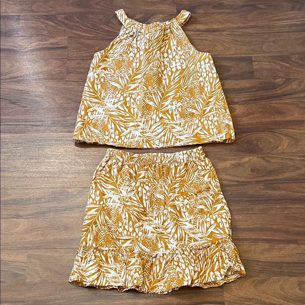 Christian Siriano Linen Skirt Set